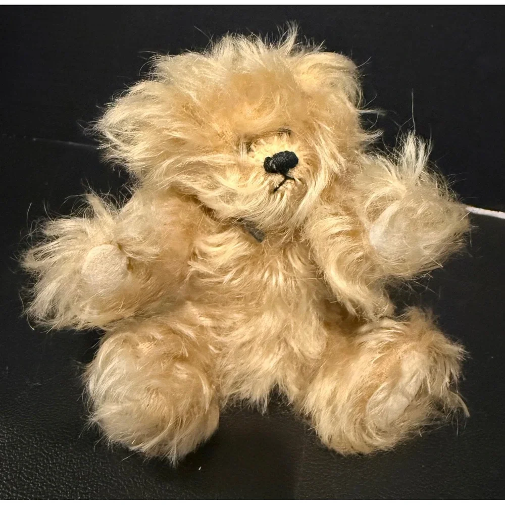 Norma Thomas 4 Inch Artist Teddy Bear Honey Blonde Shaggy Mohair 1998 Vintage